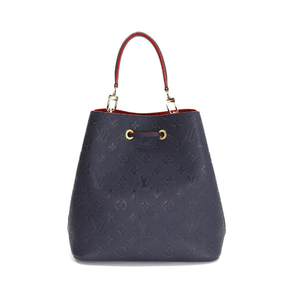 Louis Vuitton Monogram Emplant Neo Noe Shoulder Bag Leather Marine Rouge - Picture 2 of 9